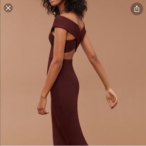 Aritzia talula off the shoulder dress